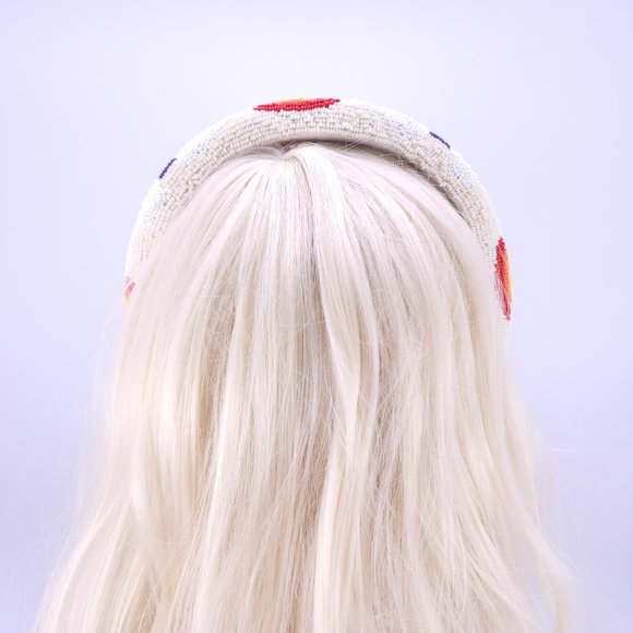 Rainbow headband, Rainbow, beaded headband, Padded headband, gift for her, - Picture 4 of 6